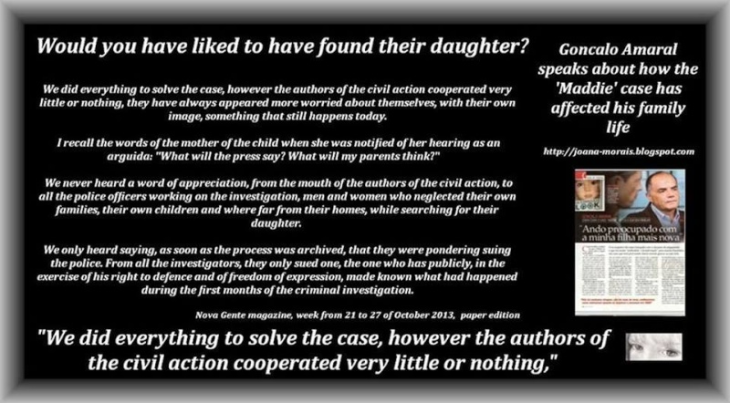 Gonçalo Amaral: "We did everything to solve the case, however the authors of the civil action cooperated very little or nothing" Amaral11