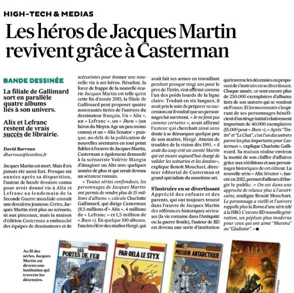 Casterman et les personnages de Jacques Martin Echo10