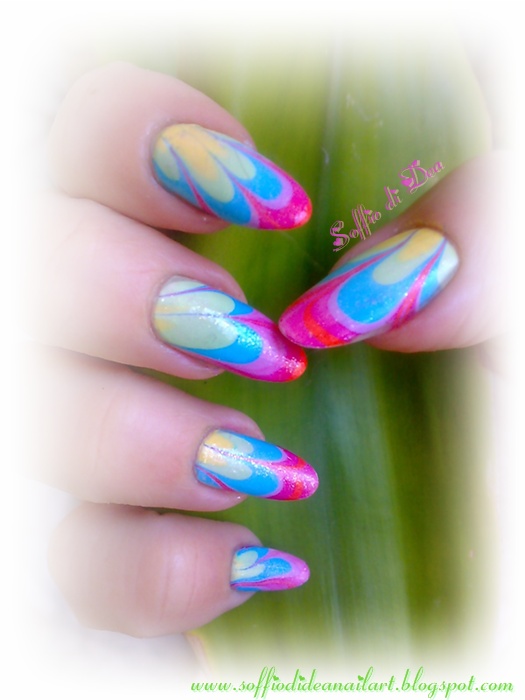 PETAL (water marble con tutorial) Petal10