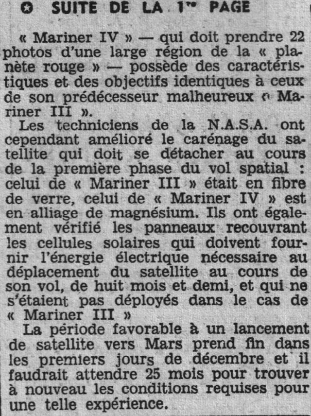 28 novembre 1964 - Mariner IV - découverte de Mars 64112811