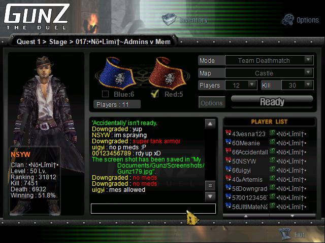 Really really old screenshots from No Limit  Chapter 1 Gunz1810
