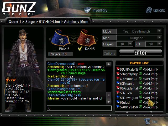 Really really old screenshots from No Limit  Chapter 1 Gunz1812