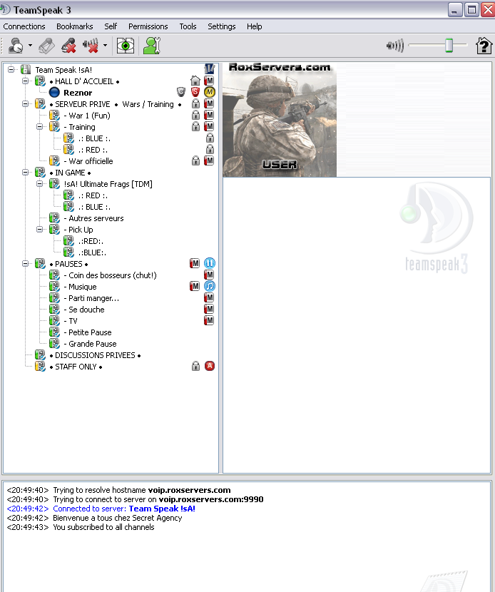 Teamspeak server for Freedom Fighters. Ts310