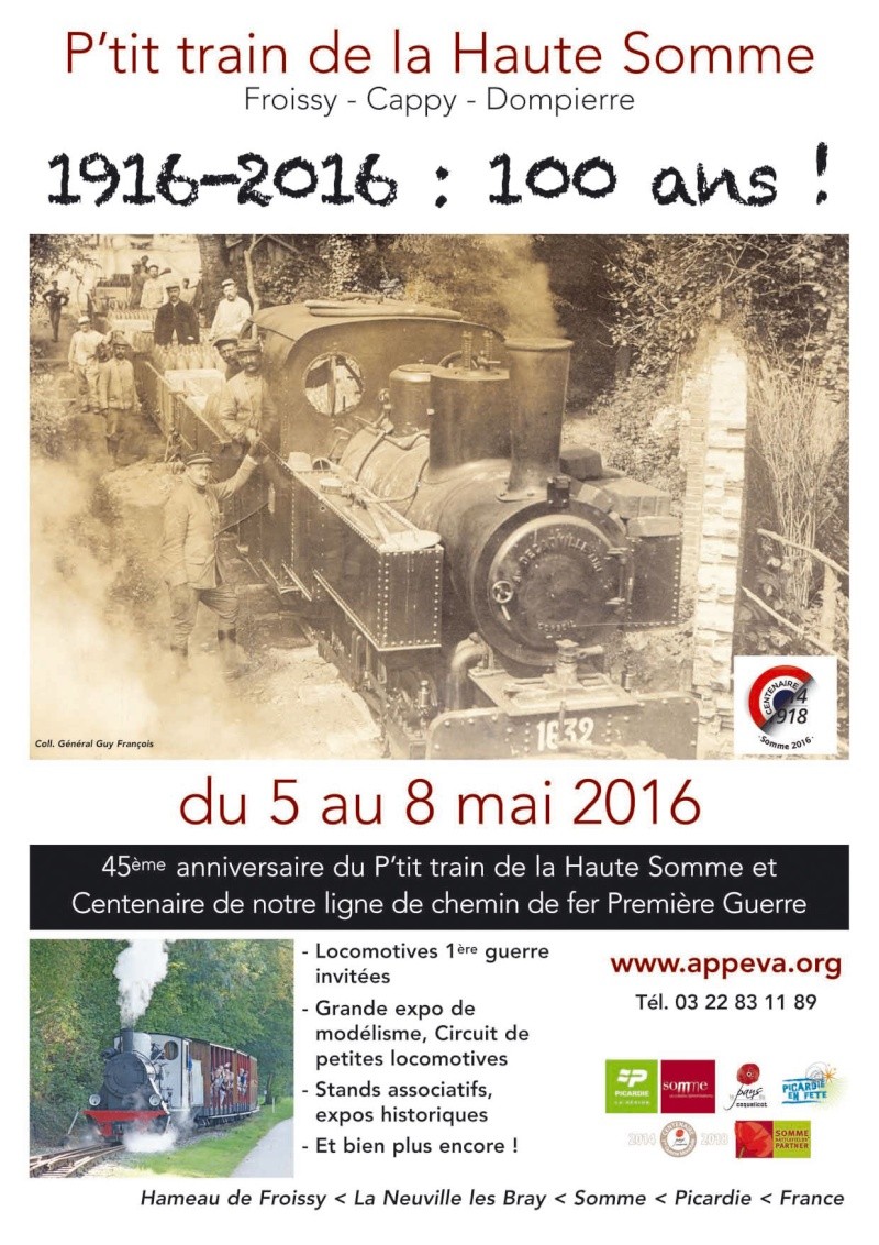 Centenaire de la ligne du P'tit train de la Haute Somme 5 au 8 mai 2016 Centen10