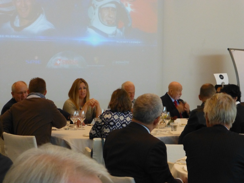 Buzz Aldrin et Alexeï Leonov à Lausanne le 13 novembre 2015. SwissApollo. 07210