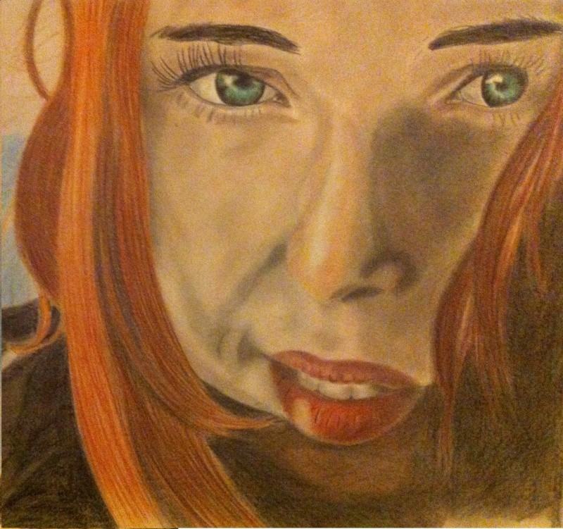 (Crayon de couleur)portrait de jeune femme Img_0411