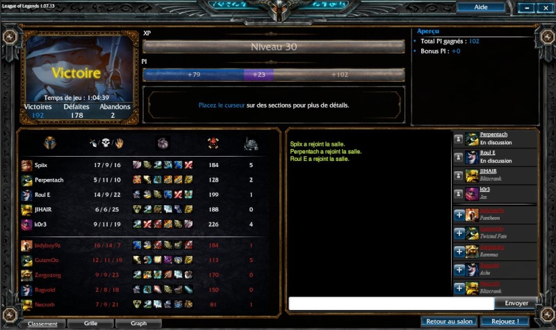 [LoL] "Concours 5vs5" Partie La Plus Longue [Record: 1h32min20sec] Fesf10