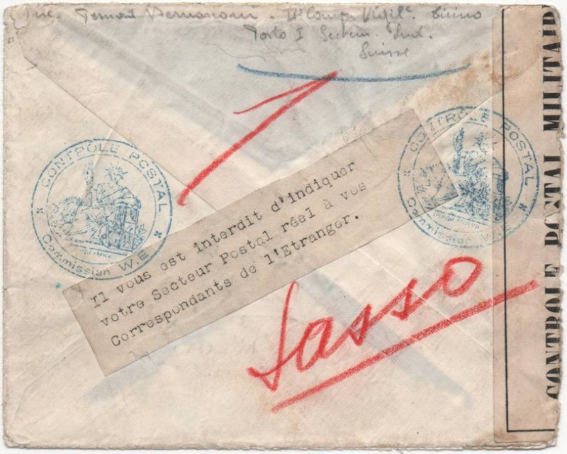 1940 Etiquette interdiction d'indiquer le secteur postal 1940_c11