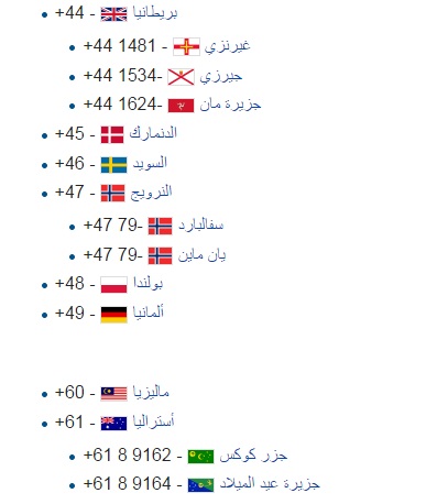 رمز الهاتف الدولي أكثر من 255 دولة ومنطقة ابحث عن بلدك 613