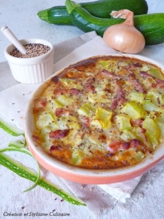 Gratin de courgettes, lardons et moutarde à l'ancienne Gratin10