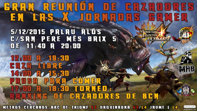 ¡Gran quedada y torneo en las X Jornadas Gamer Barcelona! (5-12-2015) Cartel10