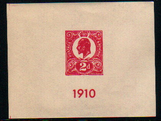 بريطانيا - 2 شلن - أحمر - عدد 1 طابع ( بروفــــه ) 1910 م Uk_ooo10
