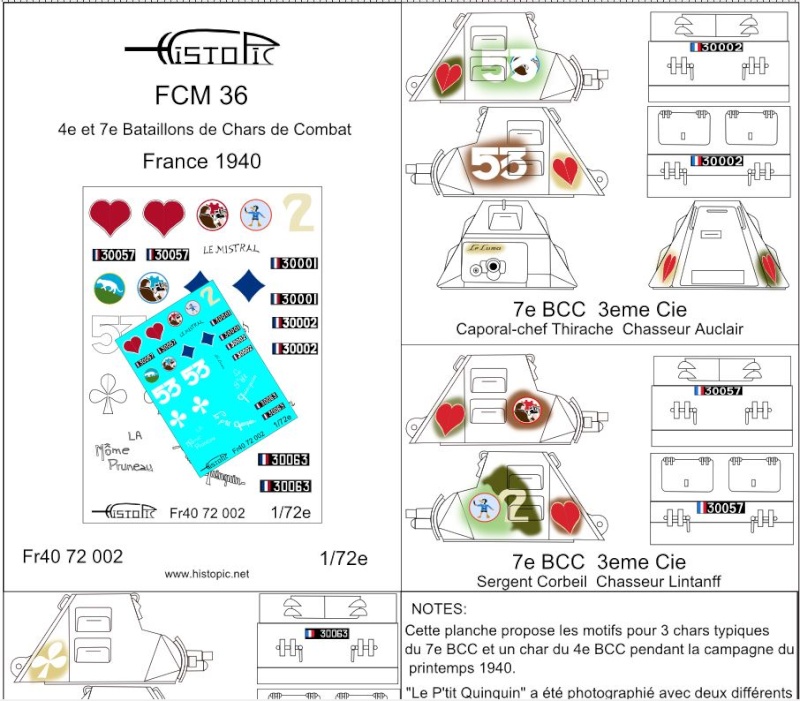 Decals pour Sherman M4A2 et FCM 36 au 72e chez Histopic Fr40_712