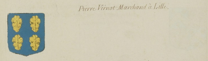 [FRANCE] Blason de Pierre VIRNOT, marchand à Lille Bpt6k110