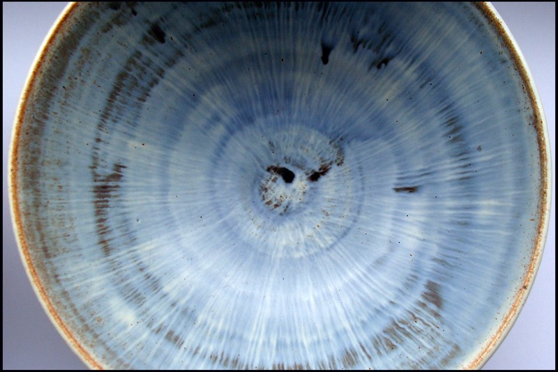 Pale Blue Shell Type Bowls (Faces on handles) 313