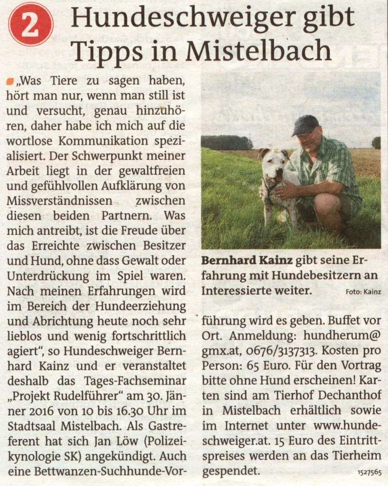 Bezirksblatt Mistelbach - Projekt Rudelführer Bez_bl10