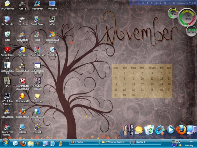 What's your desktop look like? Novemb10