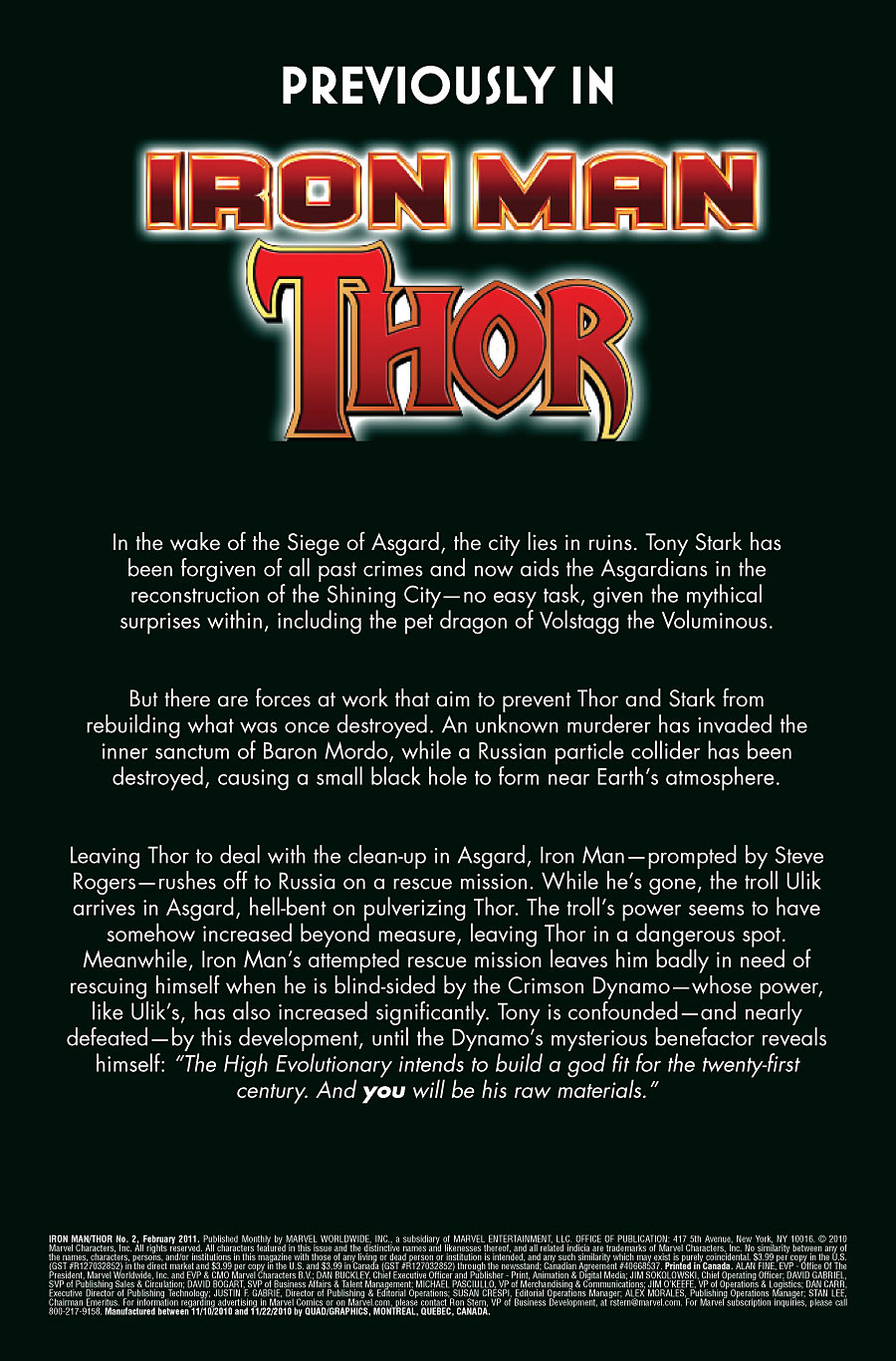 Iron Man / Thor #2 (of 4) Prv71033