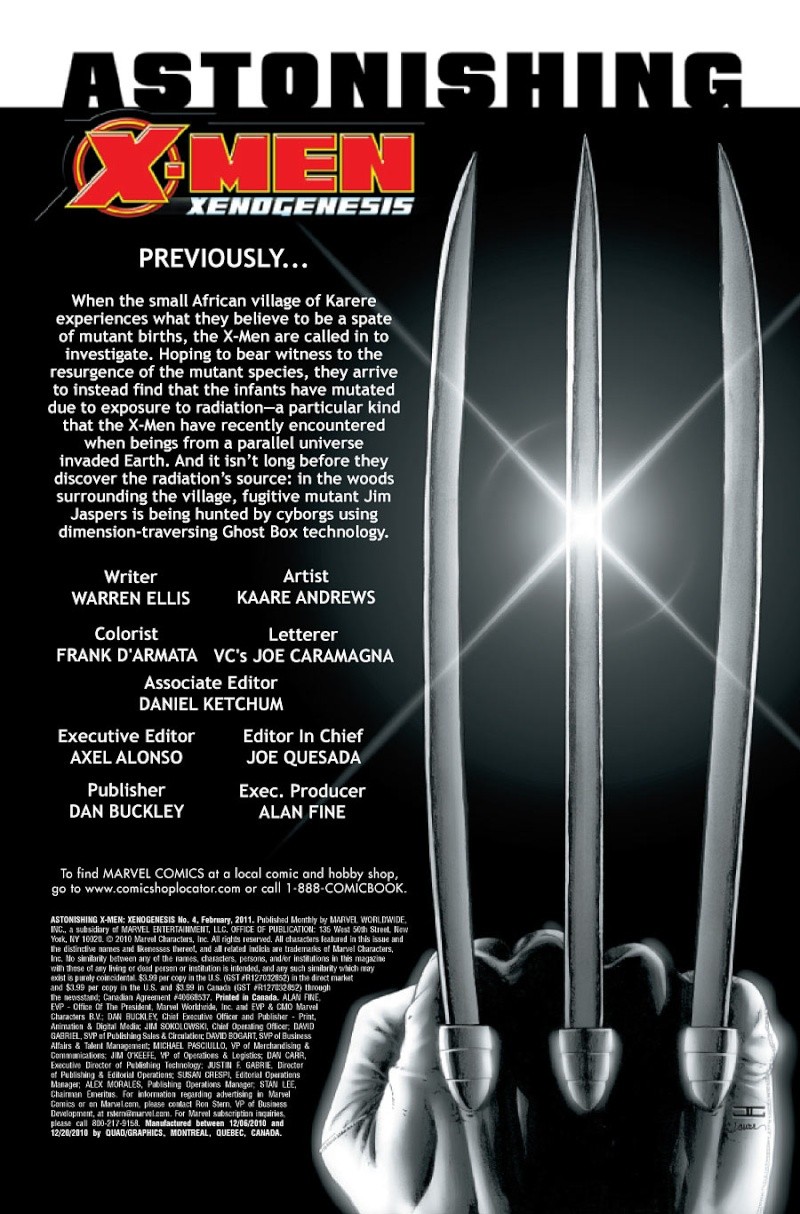Astonishing X-Men : Xenogenesis # 4 (of 5) (cover) Prv73516