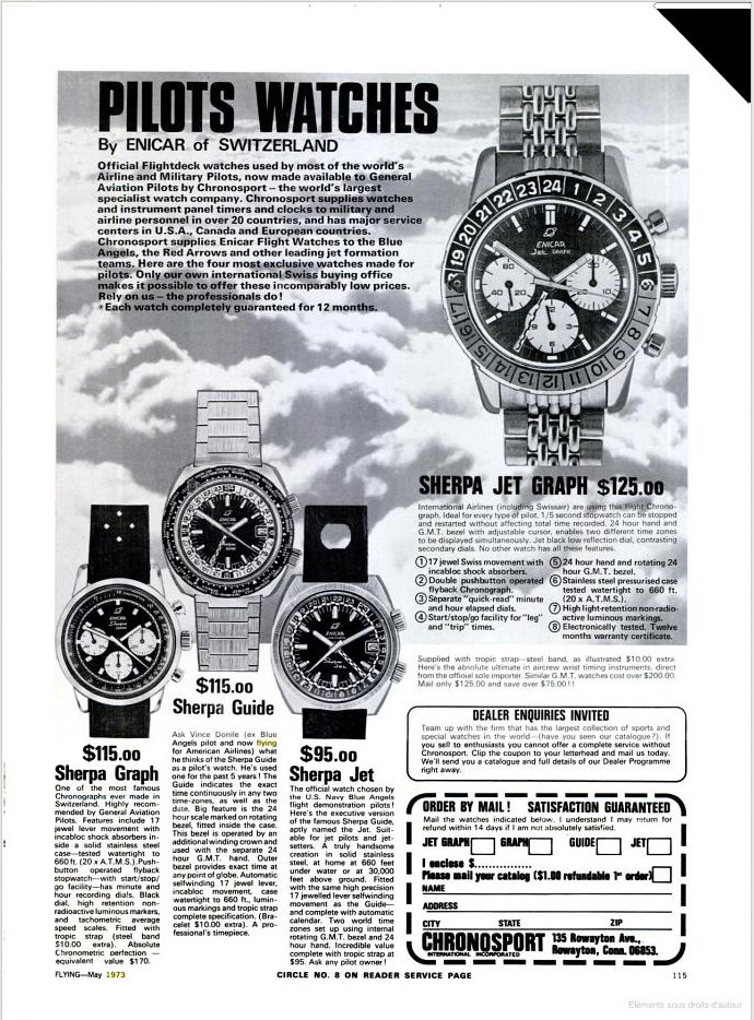 Enicar - Publicité Enicar Sherpa Graph, Guide, Jet, et Jet Graph Enicar10