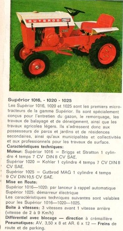 micro-tracteur Motostandard 1020 10201010