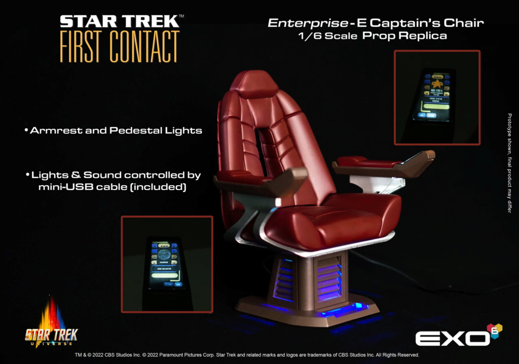 Exo-6 : Star Trek First Contact - Enterprise-E Captain’s Chair 1/6 Scale Fcchai17