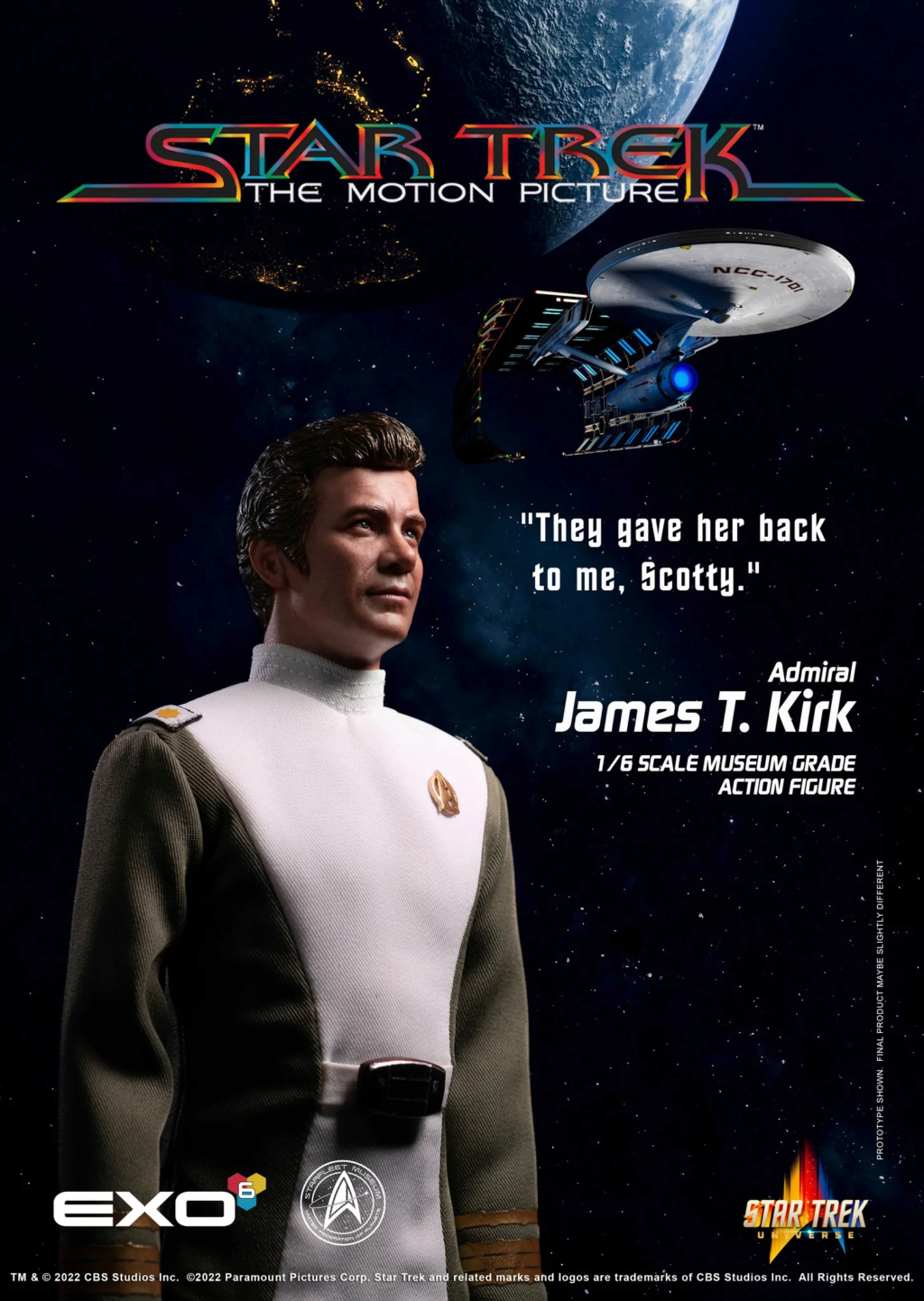 Exo-6 : Star Trek TMP - Admiral Kirk 1/6 Scale Smtmpk13