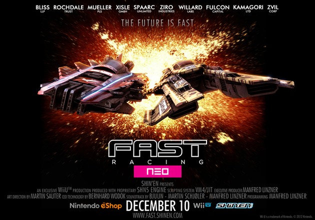 eShop: Fast Racing Neo Releases On The North American and European Wii U eShops On December 10th! 630x17