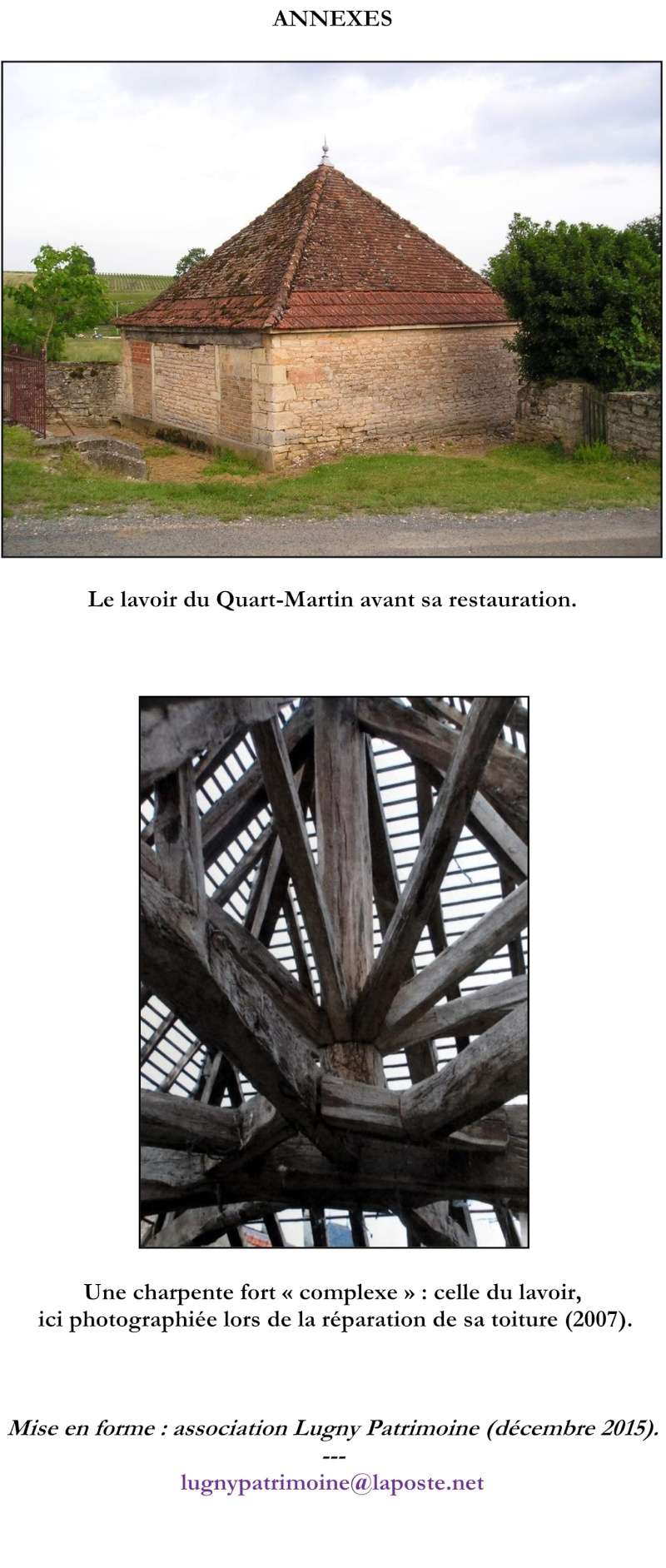 Lugny : inauguration du lavoir-abreuvoir du Quart-Martin (hameau de Fissy) 1210