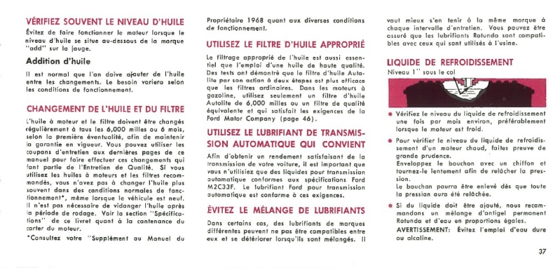  Manuel du propriétaire Mustang 1968 édition française Canada Page_322