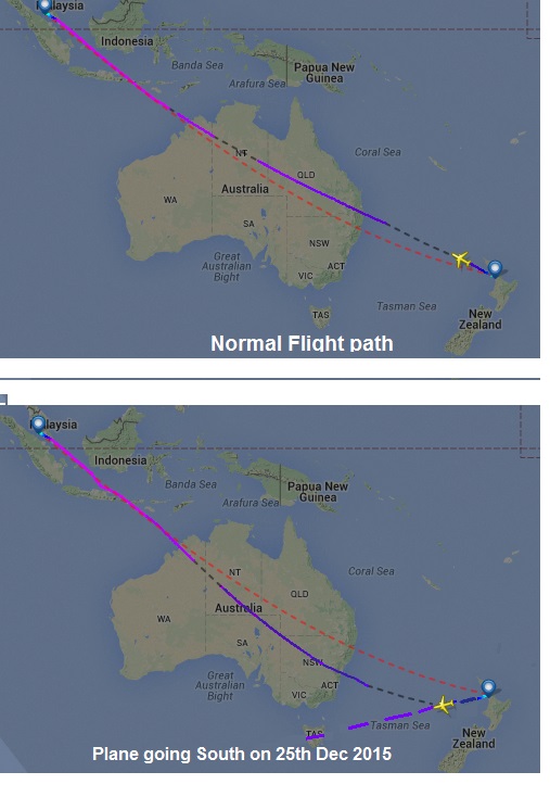 Another Malaysian Plane going Southwards !   Mh13210