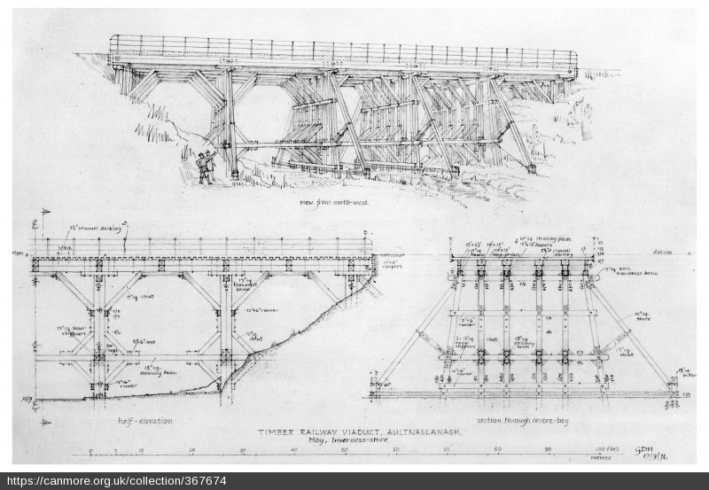 Only wooden viaduct in Scotland on main line railway. Canmor12
