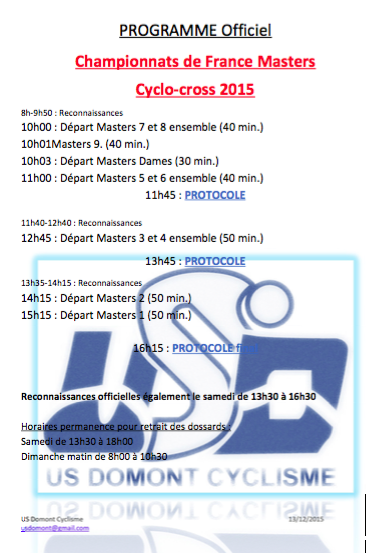 2015.12.20 Championnats de France cyclo cross Masters DOMONT (95)  Captur71