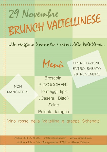 Brunch Valtellinse al Violino Club di Alzate Brianza Flyer_10