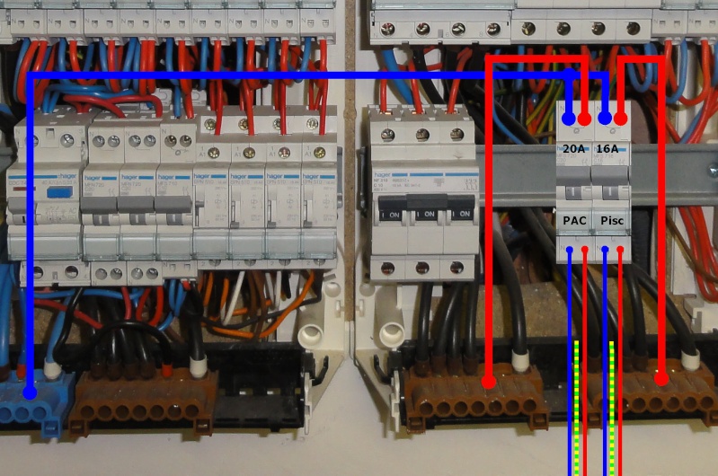 Aide raccordement électrique du coffret W****** et de la PAC sur le tableau de la maison Tablea10