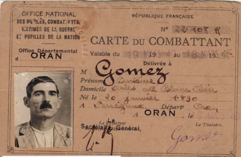 Cartes d'anciens combattants