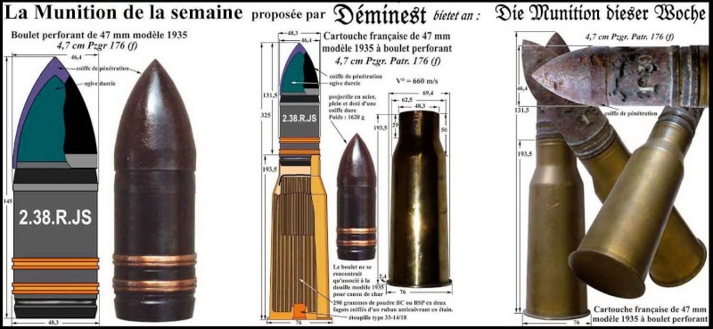Munition 37mm en résine 47mm2010