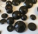 Czech Black glass buttons Image226