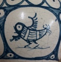 Tin glazed maiolica vase, bird motif - Benlloch Pottery, Spain Image271