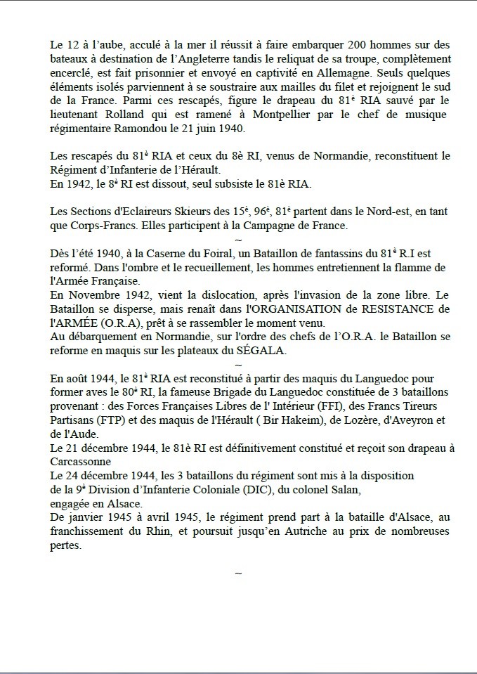 LE 81EME REGIMENT D'INFANTERIE ALPINE DE MONTPELLIER 81eme_15