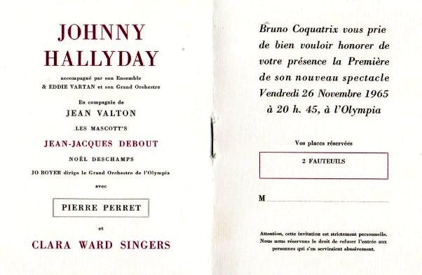 A propos de l'édition hors commerce de l'album Johnny chante Hallyday 19651110