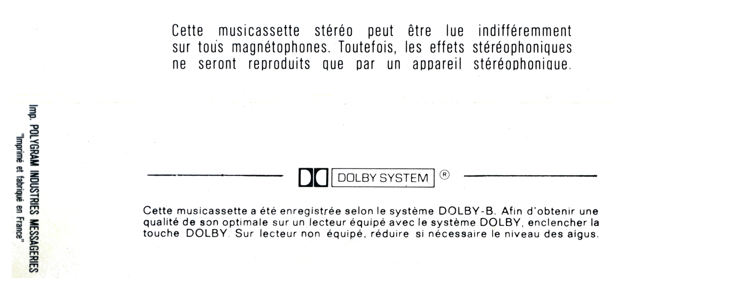 Cassette live 06 Que je t'aime Palais des Sports 1969 1969_c15