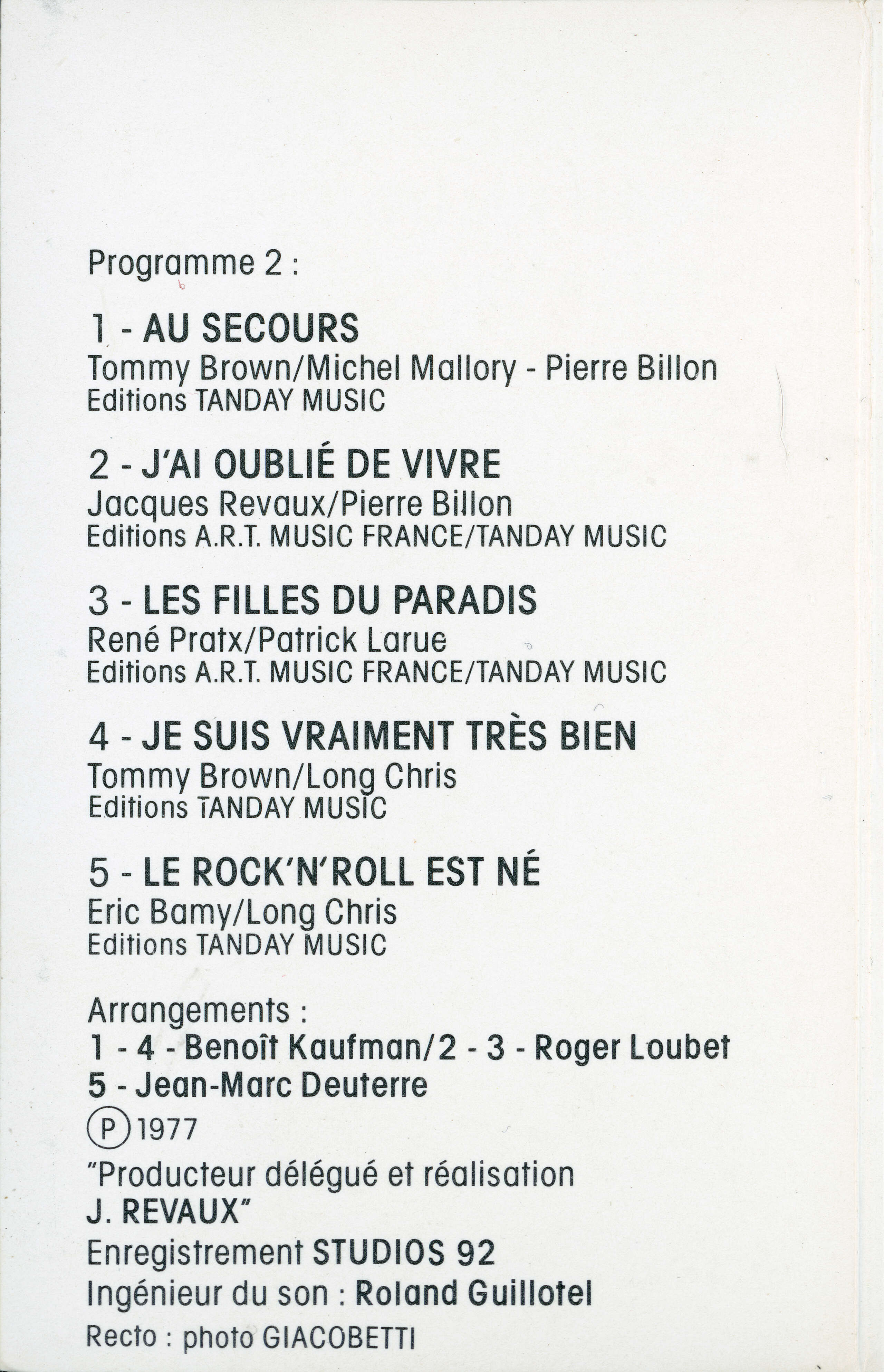 Cassette 23 C'est la vie 1977-114