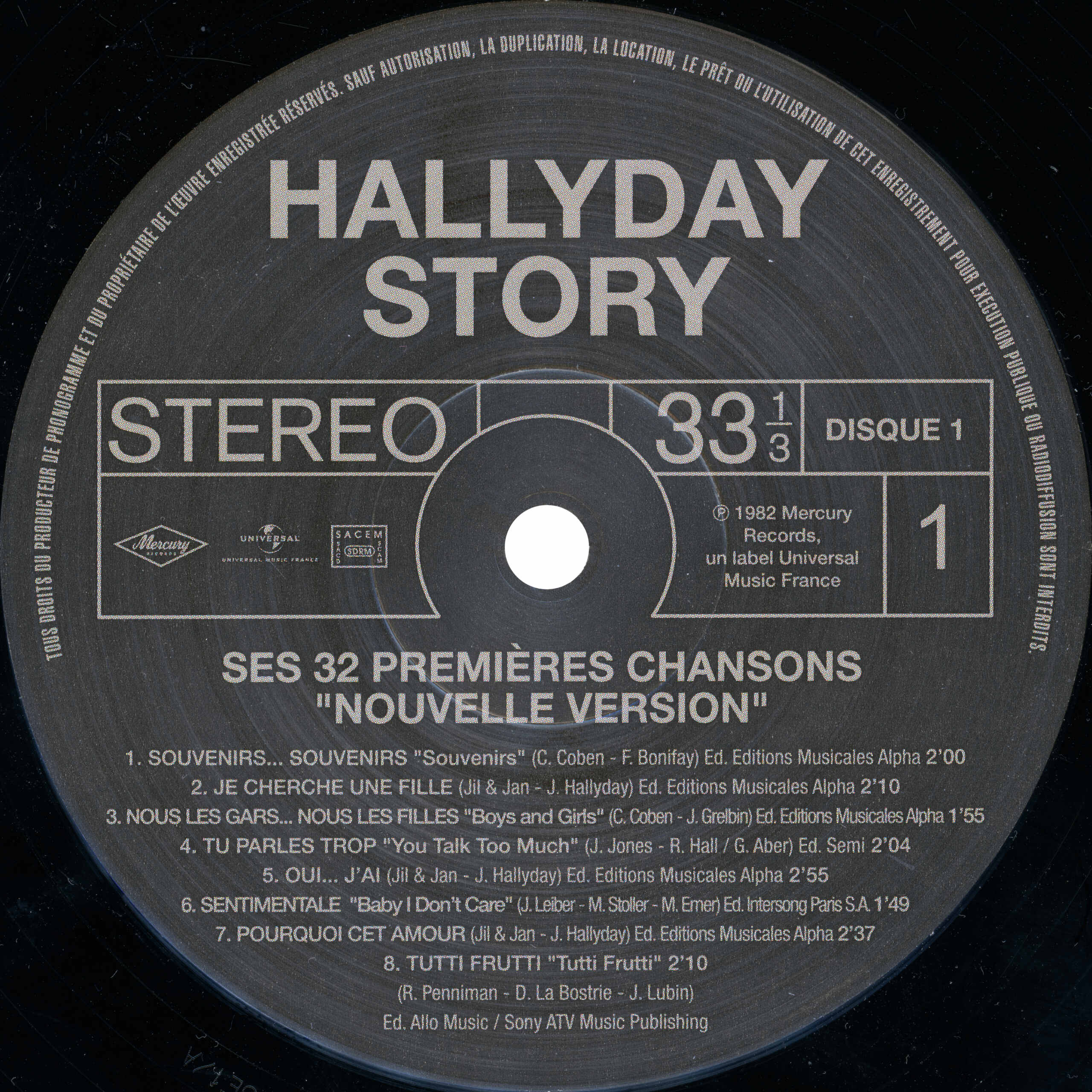 N° 66 Hallyday story Ses 32 premières chansons nouvelle version 2022-051