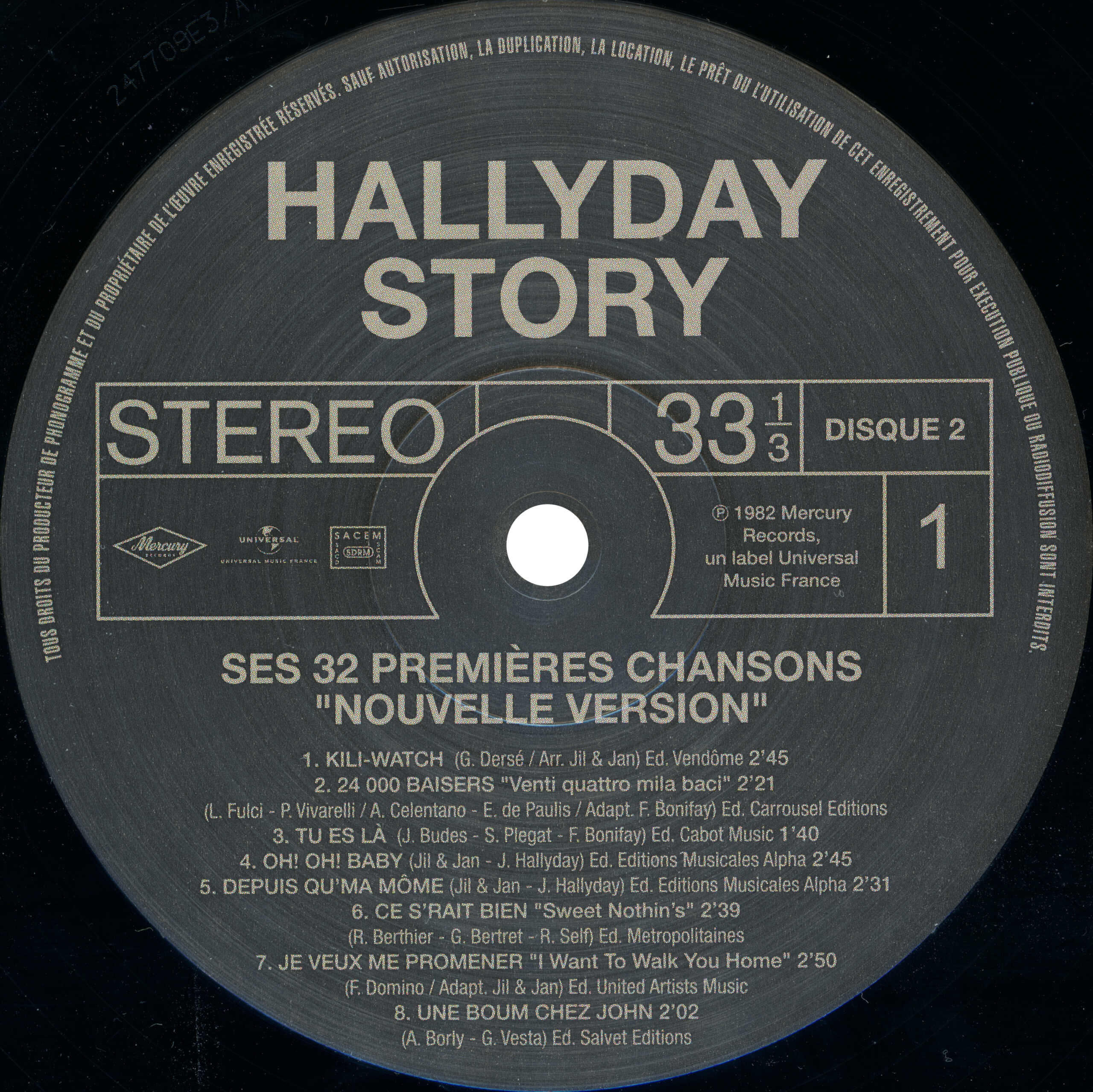 N° 66 Hallyday story Ses 32 premières chansons nouvelle version 2022-053
