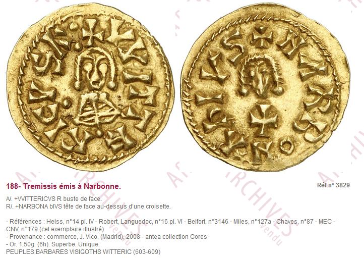 Avis monnaie Wisigoth Mwsnap16