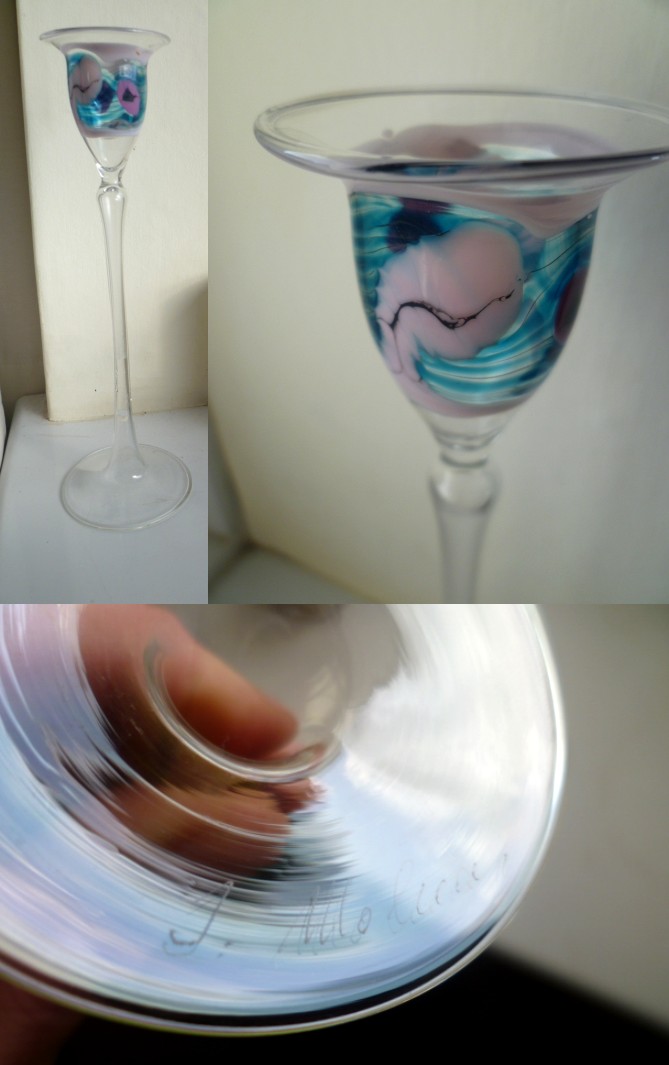 Delicate candlestick - trouble reading signature J. M? Acandl10