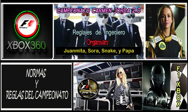 F1 2013 / CAMPEONATO CARMEN JORDÁ 2.0 TEMPORADA 2015 - FORMULA 1 XBOX / NORMAS Y REGLAS DEL CAMPEONATO.  Carmen24
