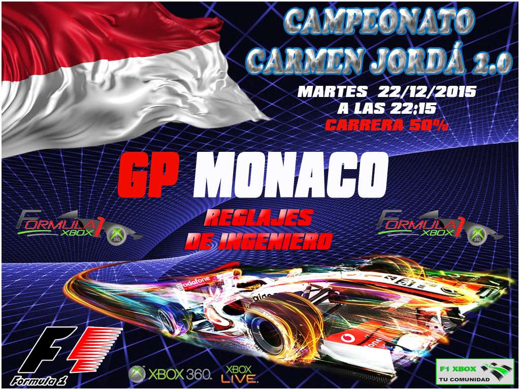 F1 2013 // CAMPEONATO CARMEN JORDÁ 2.0 / CONFIRMACIÓN DE ASISTENCIA A LA 6ª CARRERA / GRAN PREMIO DE MONACO 22-12-2015 A LAS 22:15 HORAS  Monaco12