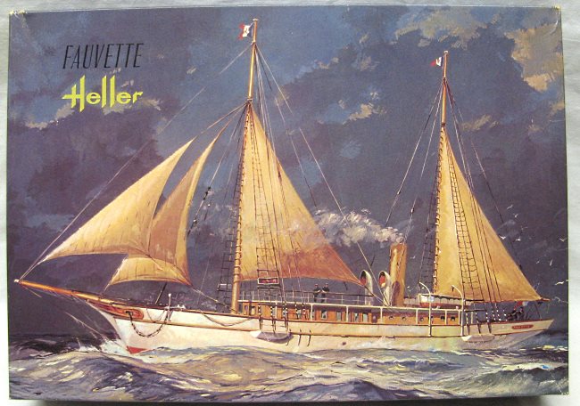 Fauvette, yacht voiles/vapeur, boîte Heller. Heller10